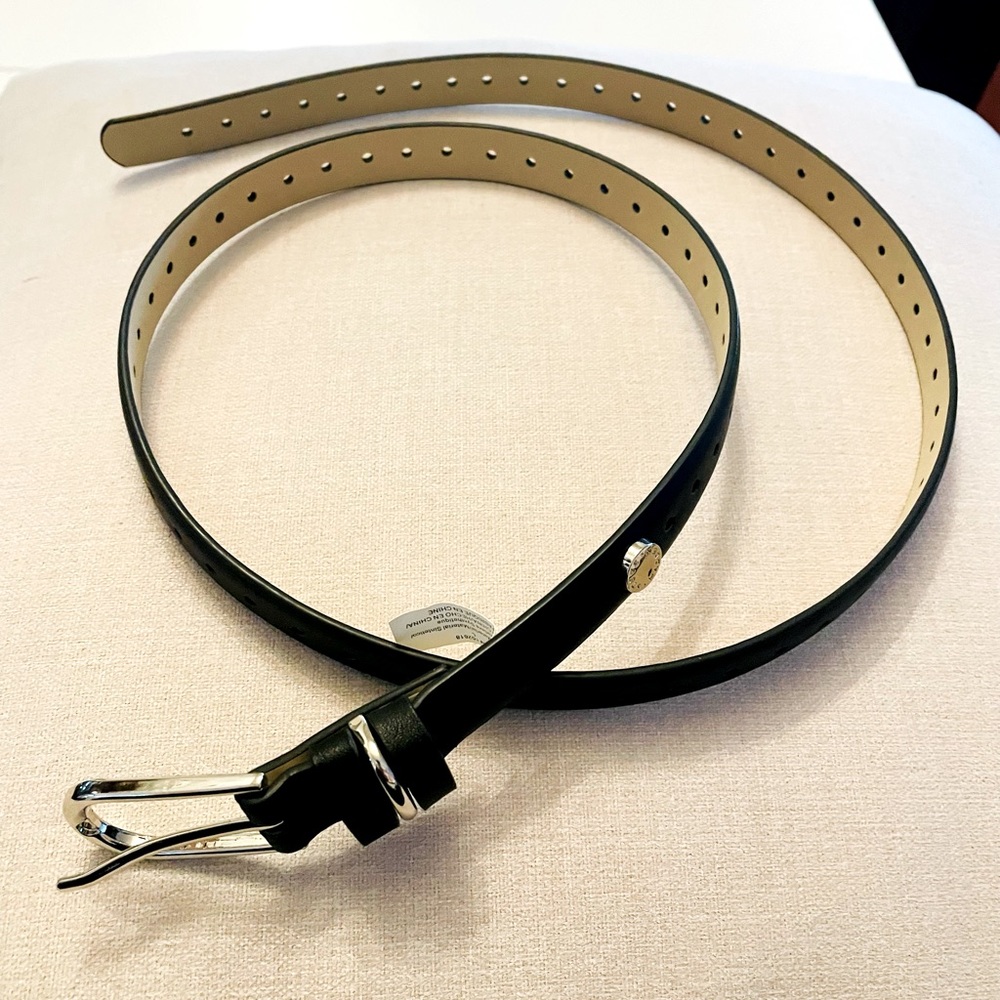 Steve Madden skinny belt. Size L black new no tags